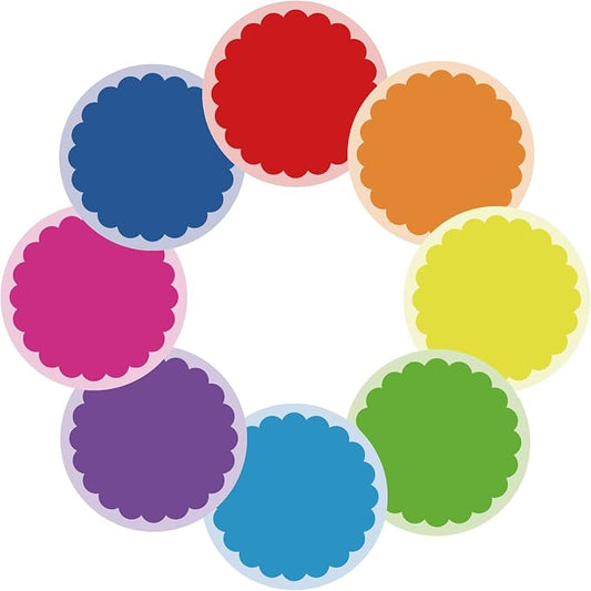 WSICSE 24 Pack Dry Erase Dots 11 Inch Circles Spots 8 Colorful Removable Whiteboard Stickers for Classroom Teachers Students Wall Table Desk & Floor Decals