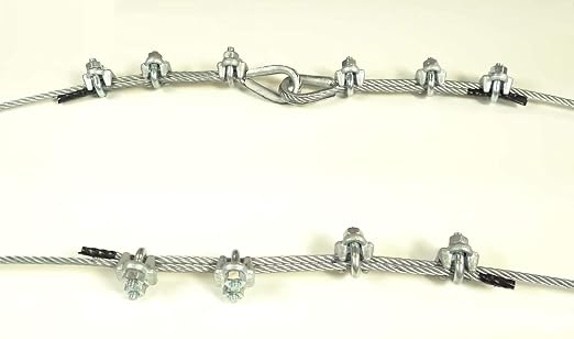 Wire Rope Clamp 1/4 inch 10 Pack Zinc Plated - Wire Rope Clip - Wire Cable Clamps