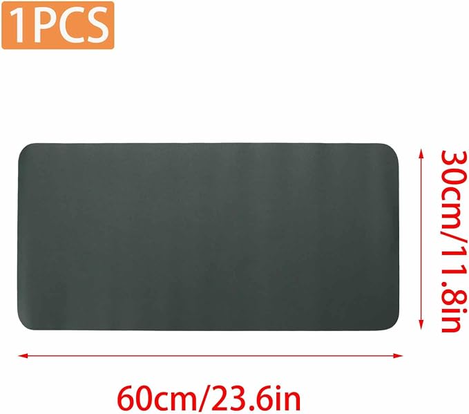 24" x 12" PU Leather Keyboard Pad Desk Protector Mat for Vanity Makeup Laptop Keyboard Mouse, Dark Green