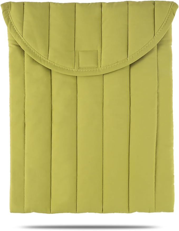 Puffy Laptop Sleeve 15-16 Inch Streak-Green, Protective Carrying Case for Men and Women, Cute Case Bag Compatible with 15 and 16 Inch Laptops, for MacBook Air M2, Asus/Dell Xps in Cover