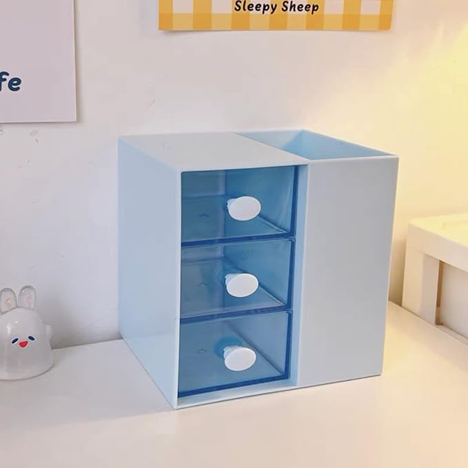 Pen Holder Pencil Cup Holder Pen Organizer Pencil Holder for Desk Office and School (Blue)