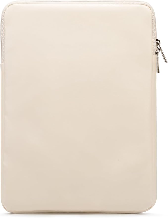 Kinmac 360° Protective Vertical Laptop Sleeve Case Cover Bag (Apricot Flower PU, 13.5 inch-14 inch)