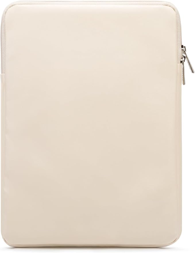 Kinmac 360° Protective Vertical Laptop Sleeve Case Cover Bag (Apricot Flower PU, 15 inch-15.6 inch)