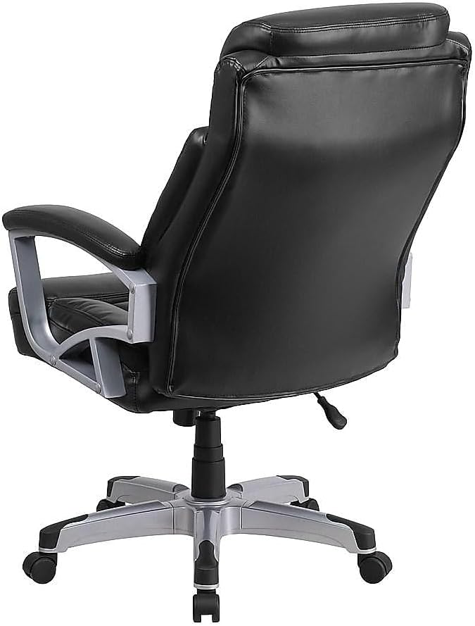 Flash Furniture HERCULES Series Big & Tall 500 lb. Rated Black LeatherSoft Executive Swivel Ergonomic Office Chair with Arms