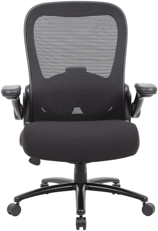 BOSS Heavy Duty Flip Arm Mesh Task Chair – Big & Tall Ergonomic Office Chair