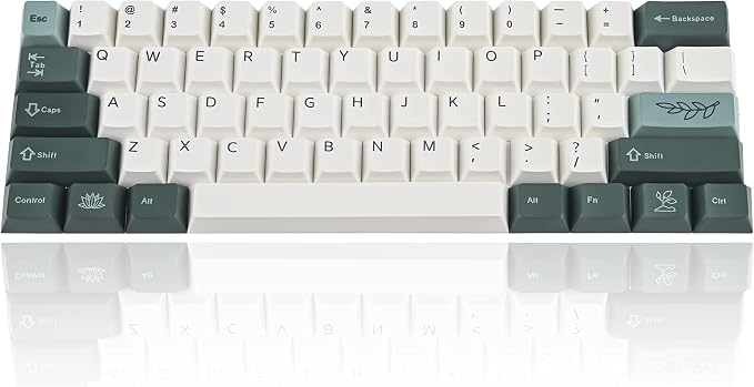 Guffercty kred Custom Cherry Profile Keyboard keycap Set 144-Key Keycaps 60 Percent Sub-Dye for Mechanical Keyboards (Botanical)