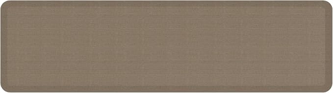 GelPro Ergo-Foam Cushioned Anti-Fatigue Standing Kitchen Floor Mat, Padded Stain-Resistant, Waterproof, Non-Slip Comfort Padded Desk/Office Mat - 20" x 72", Grasscloth Pecan