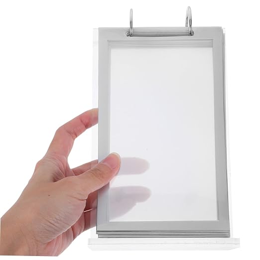 CHILDWEET Acrylic Flip Card Display Stand for Table Menu Holders Calendar Cards Freestanding Sign Rack for Restaurant Desktop