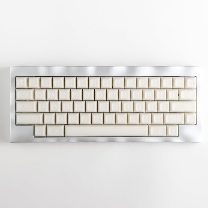 ULTRAEQUIP White Jade Keycaps, 160 Keys Double Shot PBT Keycaps RSA Profile, Translucent Shine Through, Custom Set with Split 7U Spacebar for Alice ISO ANSI 60, 75, 80, 95, 100% Mechanical Keyboard