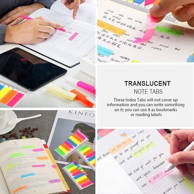80Pcs/Set Bookmark Stationery Index Flags Office Supplies Tab Strip Label Paster Sticker Loose-Leaf Memo Pad Sticky Notes(4)