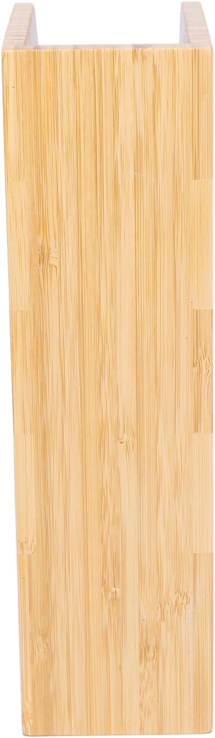 2 Pack Bamboo Magazine File Holder Book Holder Frames | Document Cabinet Rack, Storage Organizer, Small Magazine Shelf, For Home, Office