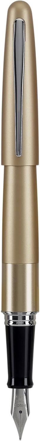 PILOT Metropolitan Collection Fountain Pen, Gold Barrel, Classic Design, Medium Nib, Black Ink (91109)