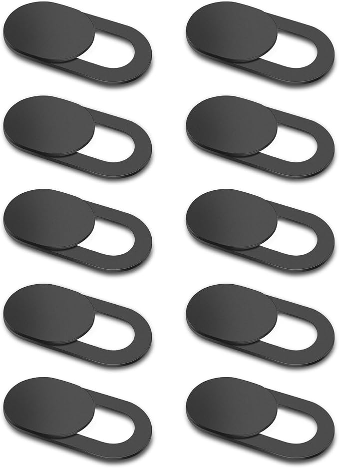 10 Pack Webcam Cover Slide Cover for iPhone iPad MacBook iMac Laptop PC, 0.03 inch Ultra Thin Web Camera Cover Blocker Slider Accessories for Privacy and Security
