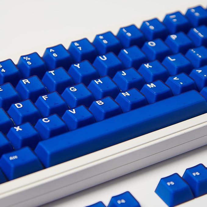 Sumgsn 114 Keys Blue Jelly Keycaps Cherry Profile Doubleshot Translucent Keycaps Set Fit for 60% 65% 75% Mechanical Keyboard Cherry Mx Switches