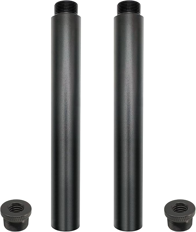 Mic Stand Extension Tube with 3/8" to 5/8" Microphone Extension Pipe Adapter for Mic Booms,Arm Stand 2 Pack
