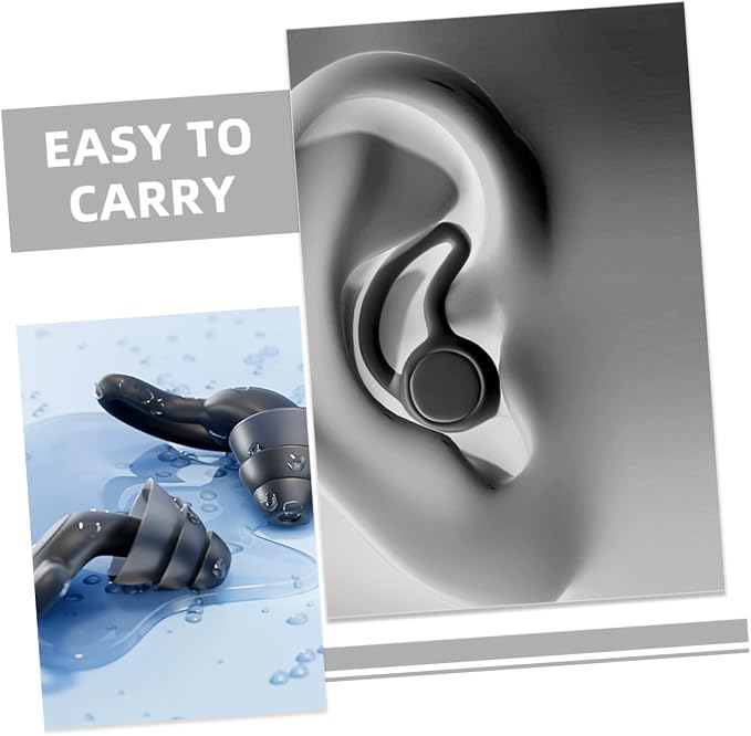 CHILDWEET 2pcs Silicone Noise Cancelling Comfortable Soundproof for Work Study Travel Soft Reusable Noise Reduction Protection