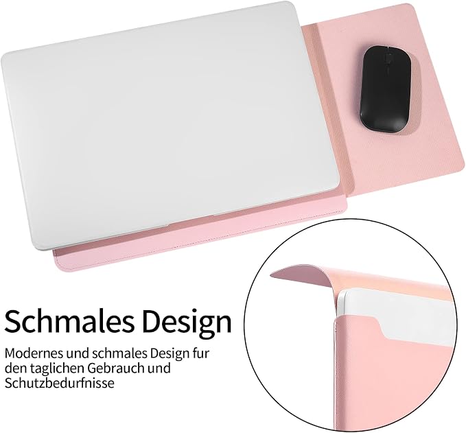 13.3-14 Inch Laptop Sleeve - Thin & Padded Case Compatible with 14" (2022), 13.3" (2015) Models | Portable Pink Protective Sleeve (Pink, 13.3-14 Inch)