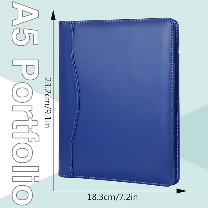 A5 Padfolio Portfolio Folder 9 x 7 in Mini Padfolio Notepad Holder Legal Writing Pad Document Organizer Folder