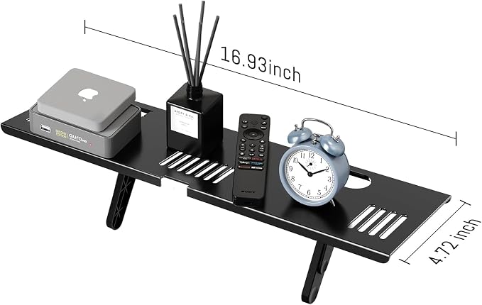 Universal Soundbar Mount No TV Top Shelf Steel Frame | Drilling Required Space-Saving Fits Most Soundbars Up to 15 lbs Compatible with Samsung, Sony, LG, Bose
