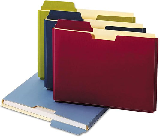 Pendaflex Globe-Weis/Pendaflex File Folder Pockets, 150 Sheet Capacity, Letter Size, Double Top, 1/3 Cut Tabs, Assorted Colors, 10 Pack (FP153L10 ASST)