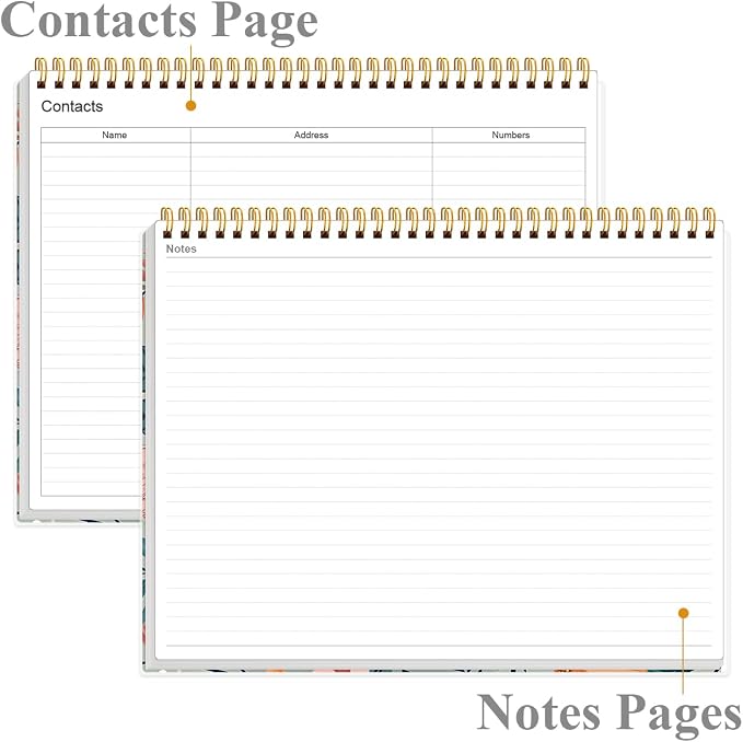 Weekly Productivity Planner - 8.5" x 11" Dashboard Desk Notepad Has 6 Focus Areas to List Tasks for Goals, Projects, Clients, Academic or Meal-Organize Your Daily Work Efficiently, 54 Weeks, Flower-A