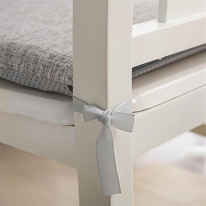 Lifup Chair Cushion Memory Foam Pads, Square Non-Slip Dining Chair Cushions with Ties for Home Office Restaurant Chair Patio Chairs Grey 2 18 x 18 Inch