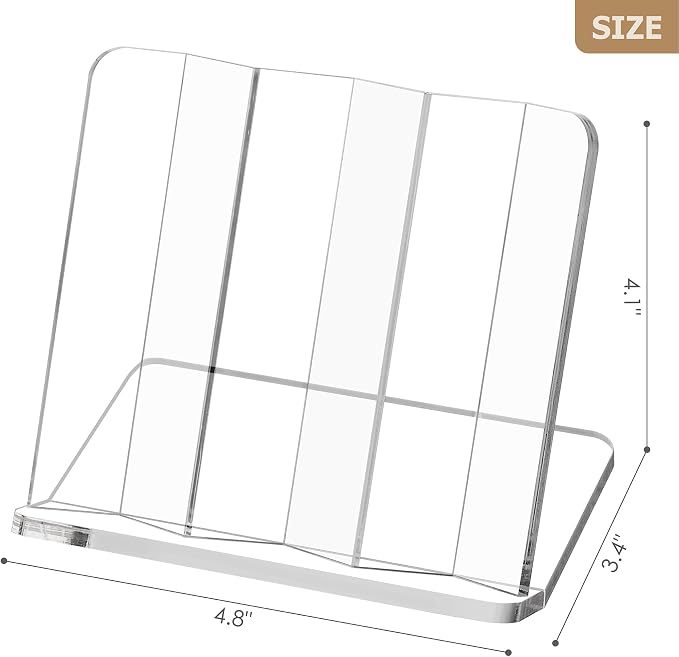 SANRUI Pen Display Stand Acrylic Pen Holder, Fountain Pen Makeup Brush Rack, Ballpoint Pen Showcase, Paintbrush Drying Organizer Desk for Home School Office or Store Use, Clear, Holds 3 Pen
