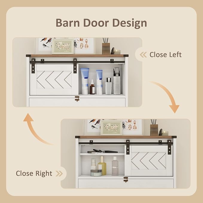 ARTETHYS Floating Vanity with Mirror & Lights White Wall Mounted Makeup Set | 3 Color Adjustable Magnetic Lights, Storage Shelves, Fold Down Desk, Farmhouse Dressing Table for Tiny Space