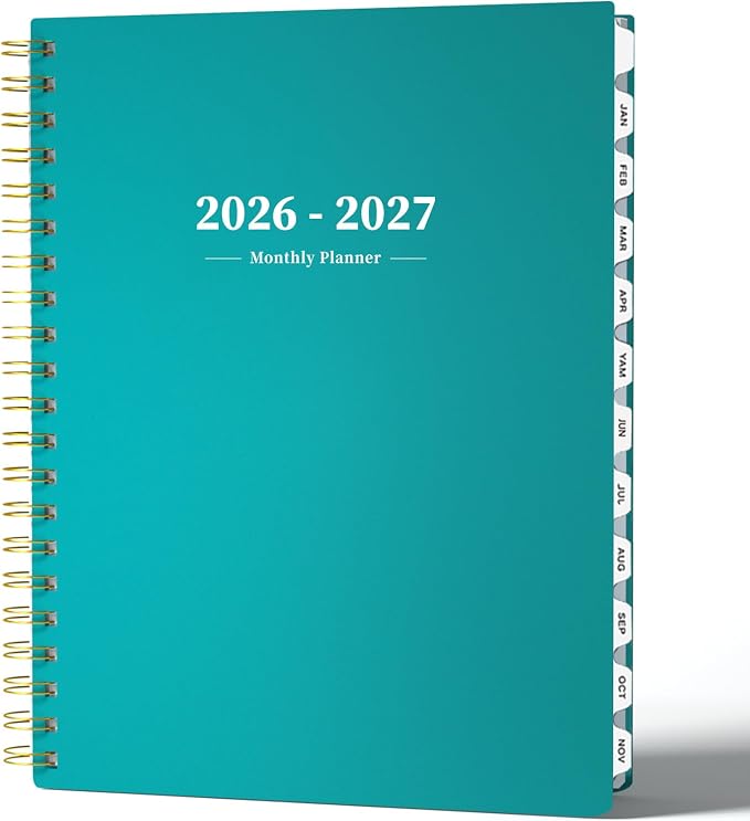 Ymumuda 2026 Planner-2 Year Monthly Planner 2026-2027, JAN.2026 - DEC.2027, 8.5" x 11", 26-27 Monthly Calendar,Large Planner with Spiral Bound, 24 Months Perfect for School Office Schedule