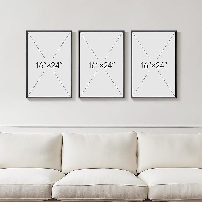 Framed Motivational Wall Art for Office Decor, Set of 3 Inspirational Modern Iceberg Canvas Wall Art Prints, Navy Blue Positive Quotes Pictures for Home Office Gym Library Wall Decor, 16x24 Inch