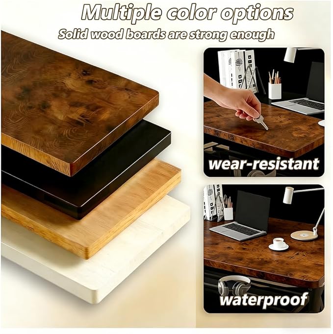 Folding Desk for Small Spaces, 31.5 Inch Foldable Computer Desk, No Assembly Required, Space Saving Portable Study Table for Compact Home Office, Bedroom, Dorm, Apartment, Brown