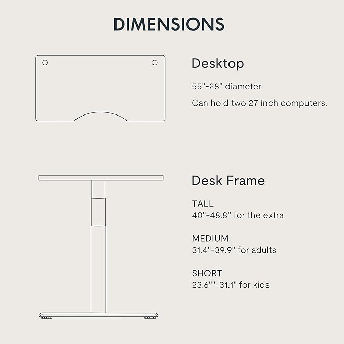FLEXISPOT E6 Pro Oval Leg Dual Motor 3 Stages Bamboo Electric Standing Desk 55x28 Inch Whole-Piece Board Height Adjustable Electric Sit Stand Up Desk (White Frame + Bamboo Curved Desktop)