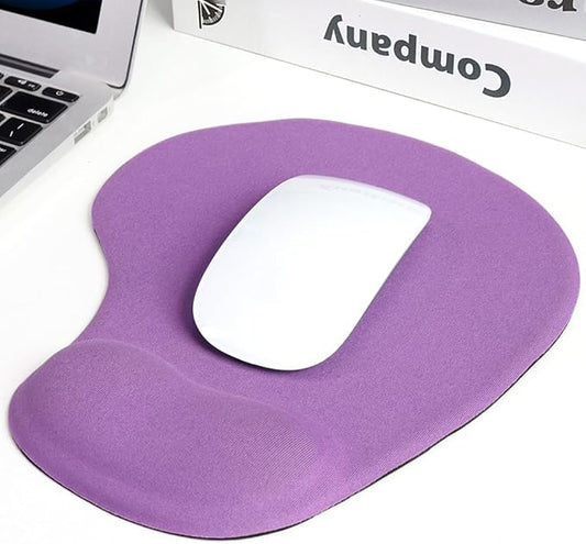 Ergonomic Mouse Pad with Wrist Rest, Gel Wrist Support Mousepad, Pain Relief Laptop Computer Mouse Pad, Non-Slip Mouse Pads for Office & Home (Purple)