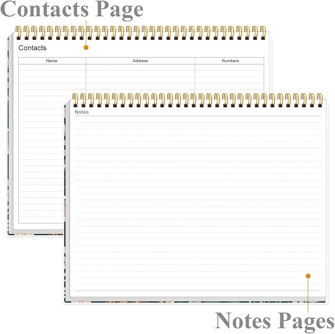 Weekly Productivity Planner - 8.5" x 11" Dashboard Desk Notepad Has 6 Focus Areas to List Tasks for Goals, Projects, Clients, Academic or Meal-Organize Your Daily Work Efficiently, 54 Weeks, Flower-C