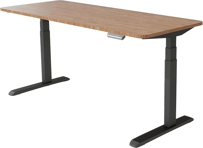 Fromann Dual Motor Standing Desk Frame 3 Stage Legs Electric Heavy Duty Sit Stand up Height Adjustable Desk Base for Home and Office (Black)
