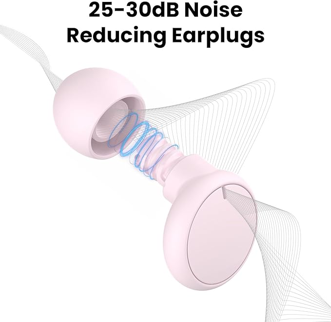 Earplugs for Sleeping,Reusable Earplugs for Noise Reduction 30dB with Carrying Case,Hearing Protection Ear Plugs for Concert,Focus,Working,Studying&Sound Reduction