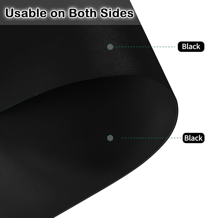 Dresser Cover Top - 10x32 Inch Waterproof Easy to Clean Can Conceal Flaws Protector The Table Top from Scratches Used for Coffee Table Dresser(Black+Black 10x32)