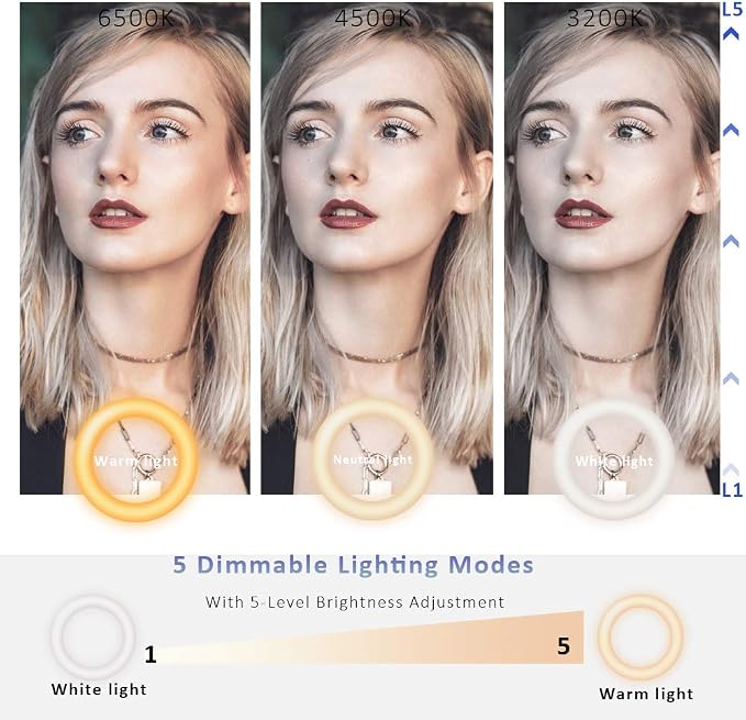 Video Conference Lighting Ring Light for Monitor Computer | Webcam Lighting, Zoom Call Lighting, Laptop Light& Distance Learning, Video Calls & Live Streaming