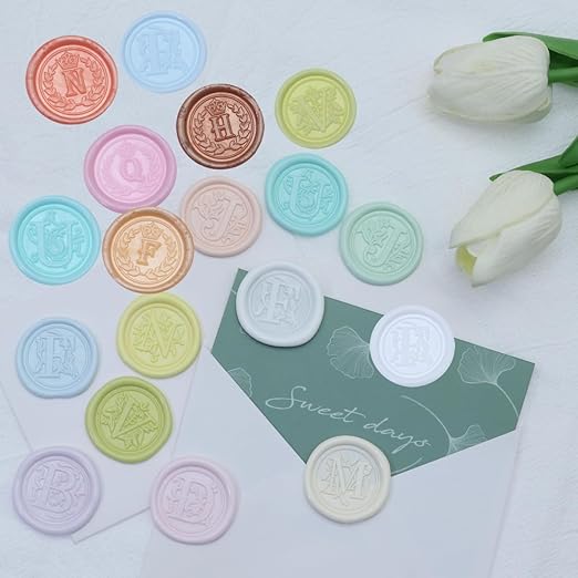 1250 Pcs Assorted Color Sealing Wax Beads Bulk - 48 Colors Wax Seal Pellets Kit for Stamp Seals, Wedding Invitations, Envelope Sealing, DIY Crafts - Multicolor Pellets for Gift Ideas (B, 49)