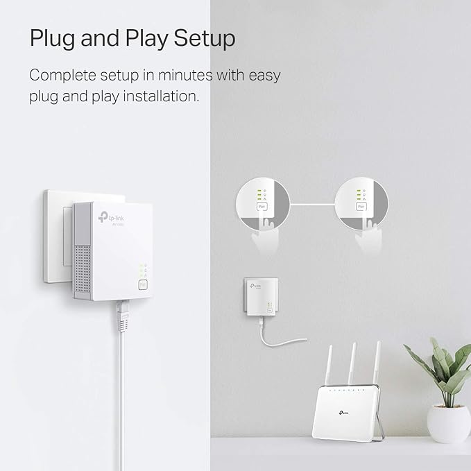 TP-Link AV1000 Powerline Ethernet Adapter - Nano Size, Gigabit Port, PlugPair&Play, Ethernet Over Power, Power Saving Mode, Network Adapter, 𝐀𝐝𝐝-𝐨𝐧 𝐔𝐧𝐢𝐭 (TL-PA7017)