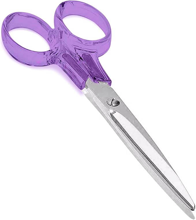 3-Piece Acrylic Desk Set, Purple with Silver Metal | Ruler, scissors, and staple remover set, Functional and elegant desk accessories, Stationery tools for office, and school