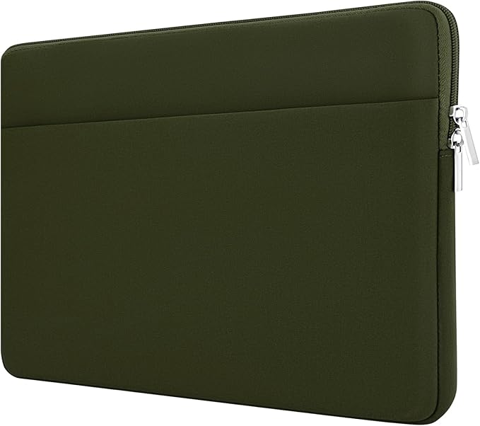 Laptop Sleeve Bag Compatible with 15 to 16 inches MacBook HP Dell Asus Acer Protective Case with Front Pocket Padded Computer Pouch Cover Protective for 15” to 16” Laptop, Green