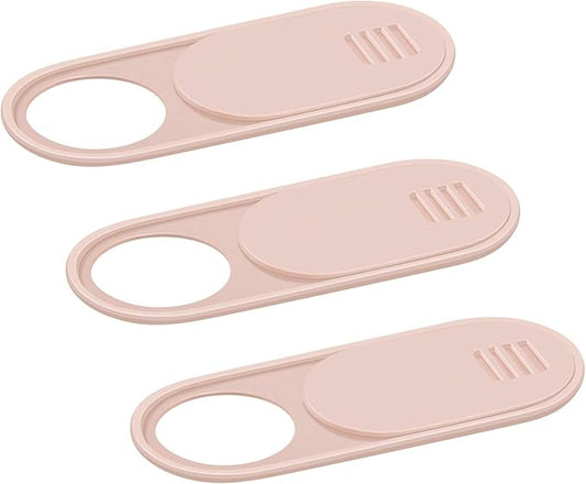 Webcam Camera Cover Slide, Webcam Cover for Laptop 0.028-Inch Ultra-Thin Webcam Cover Blocker, Protect Your Privacy and Security (Pink - 3 Pack)