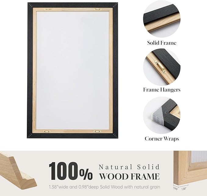 Extra Large Framed Neutral Abstract Wall Art for Living Room, Oversized Square Modern Canvas Prints Paintings, Beige and Earth Tone Pictures for Hallway Dining Bedroom Office Wall Decor 40x40 In