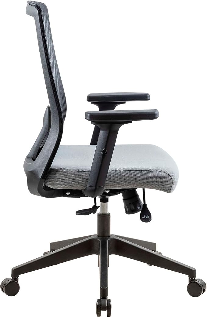 Global Industrial Mesh Task Chair with Seat Slider, Fabric, Gray