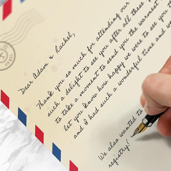 Vintage Air Mail Letterhead With Envelopes / 40 Rustic Travel Themed Airmail Sheets With Matching Envelopes / 8.5" x 11" Vintage Red Blue Throwback Paper Stationery Design