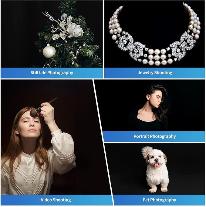 Hemmotop 5x7 ft Black Photo Backdrop Curtain for Photoshoot, Birthday Party | Polyester Black Back Drop Background Cloth Fabric for Video Recording, Pet Photography, Baby Shower, Graduation, Halloween