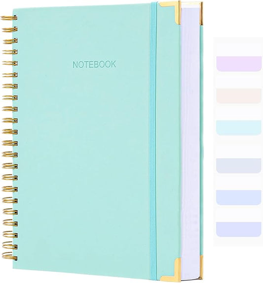 Spiral Notebook, Dotted Journal Notebook, 8.5" x 11", 300 Page Hardcover Large Dot Grid Notebook Journal for Bullet, Thick Paper Fights Ink Bleed, A4 Leather Journal for Women Men, Teal