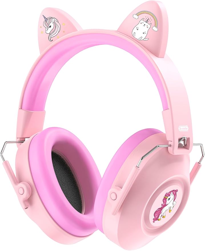 Ear Muffs for Noise Reduction: 32dB SNR Noise Cancelling Headphones for Kids Autism Sensory, Adjustable Kids Ear Hearing Protection for Autism Sensory, Fireworks, Concert w/Fun Stickers