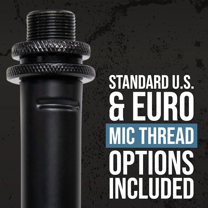Shure by Gator Round Base Desktop Mic Stand with Standard Height-Adjustable Twist Clutch and 6" Base; (SH-DESKTOP1)